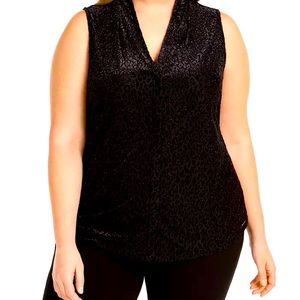 Calvin Klein Plus Size Leopard- Print Top Size 3X
